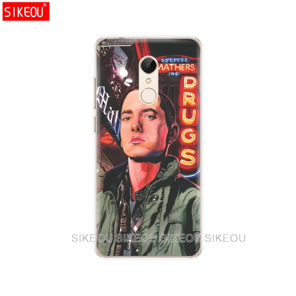 Silicone Cover phone Case for Xiaomi redmi 5 4 1 1s 2 3 3s pro PLUS note 4X 4A 5A Hip Hop Rapper Eminem rap | Мобильные телефоны и
