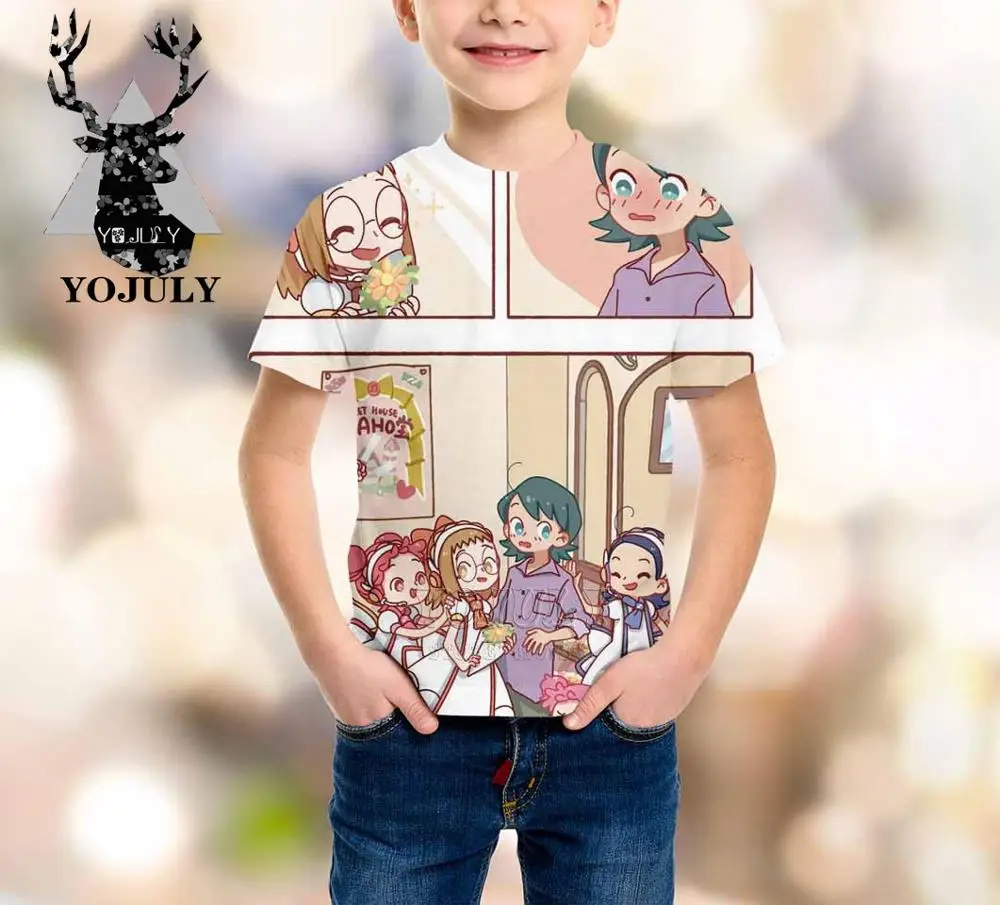 11 YOJULY Witch Doremi harajuku/детская одежда с 3d принтом для маленьких мальчиков и девочек-подростков детская футболка Лидер продаж, модные топы, футболки Modis A320 - Цвет: 11