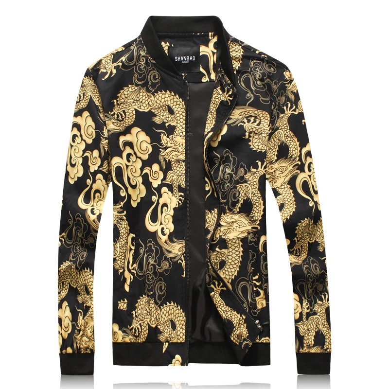 

XingDeng spring autumn Super Cool Men's Chinese Style Jacket With Dragon Embroidery Male Casual Fashion cotton top Coat plus 5XL