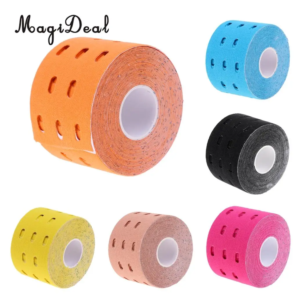 

MagiDeal 5mx5cm Breathable Tape Athletic Sport Taping Strapping Gym Running Football Knee Muscle Care Support Tape