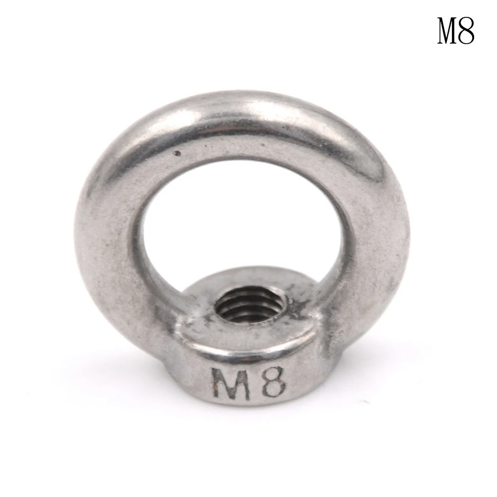 1 шт. M5/M6/M8/M10/M12 глазная гайка из нержавеющей стали, морская подъемная гайка, кольцевая гайка, петля для подъема каната