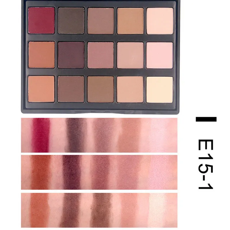 Профессиональный 15 видов цветов матовые телесные тени для век палитра блеск глаз
