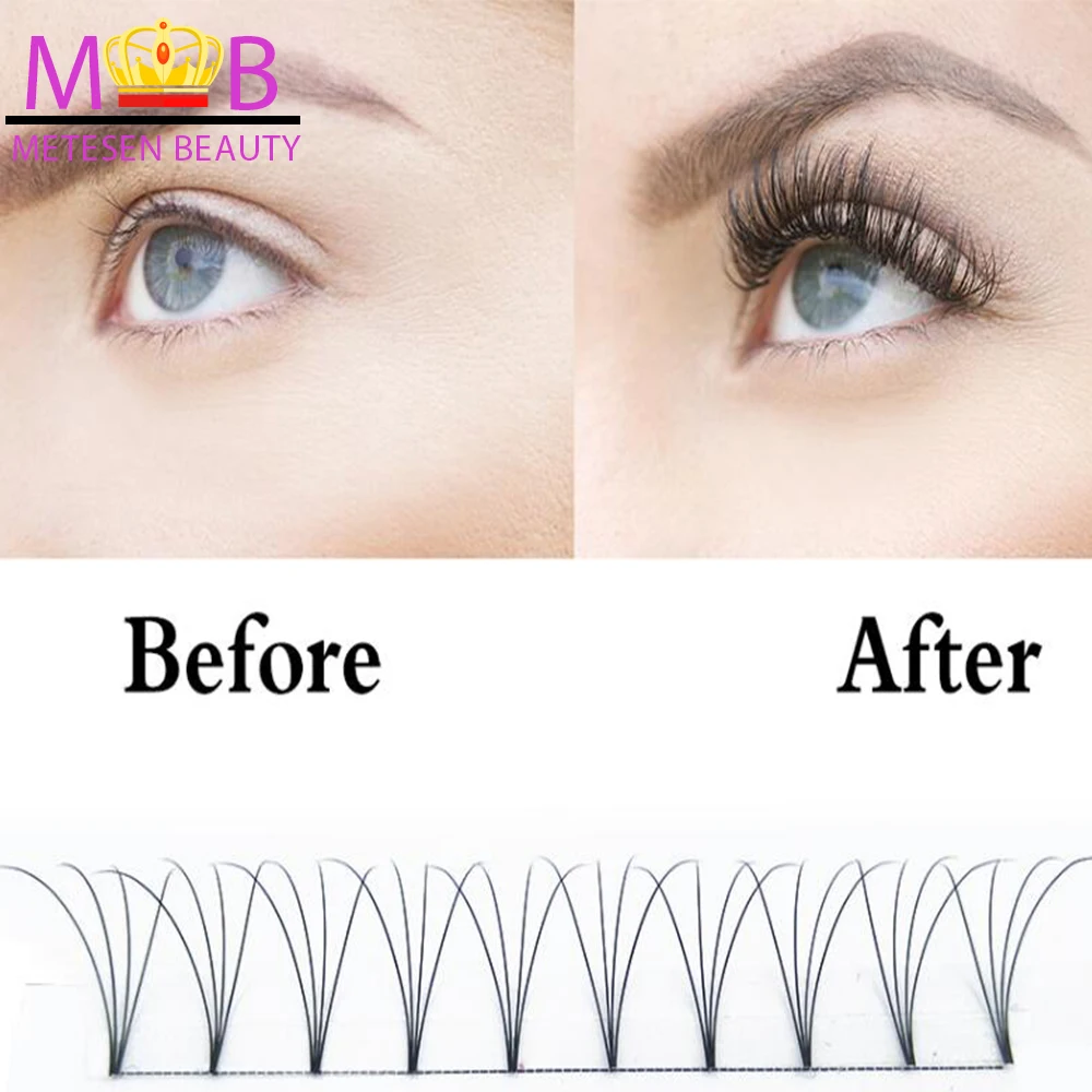 METESEN BEAUTY premade объемные вентиляторы 16 рядов русские ресницы для наращивания ручной