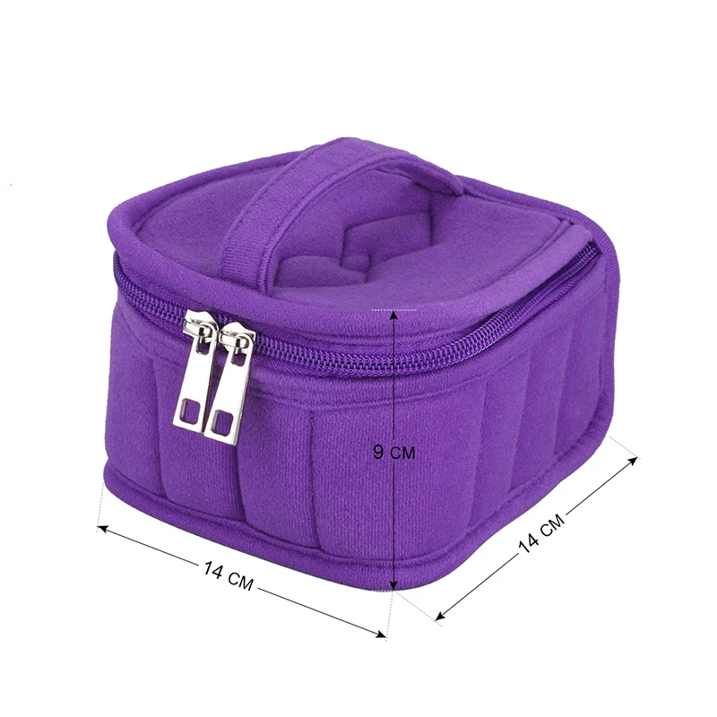 

Portable 16 Bottle 15ml Essential Oil Storage Bag Carrying Holder Case Travel Nail Polish Organizer Storage Box Container Casket