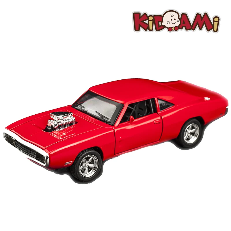 KIDAMI 1:32 Форсаж модель автомобиля литая под давлением машинка игрушки для рождественских подарков Мини Авто Dodgee - Цвет: Red Dodge