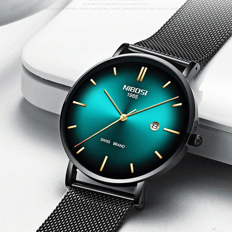 NIBOSI часы женские из нержавеющей стали для женщин водонепроницаемые кварцевые