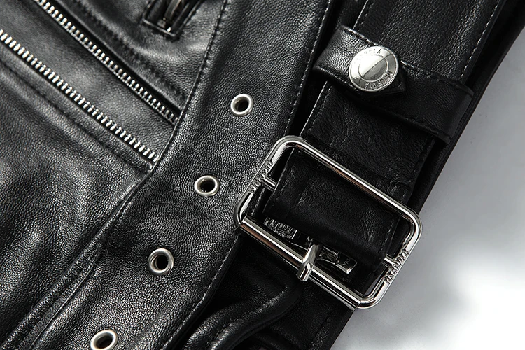 2018 осенняя куртка из натуральной кожи женская тонкая короткая большой размер