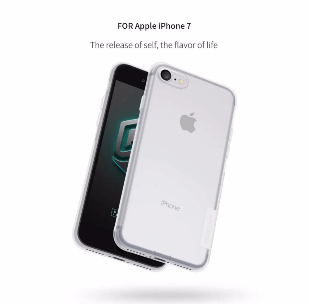 Чехол Nillkin для Apple iphone 7 натуральный прозрачный мягкий Силиконовый ТПУ
