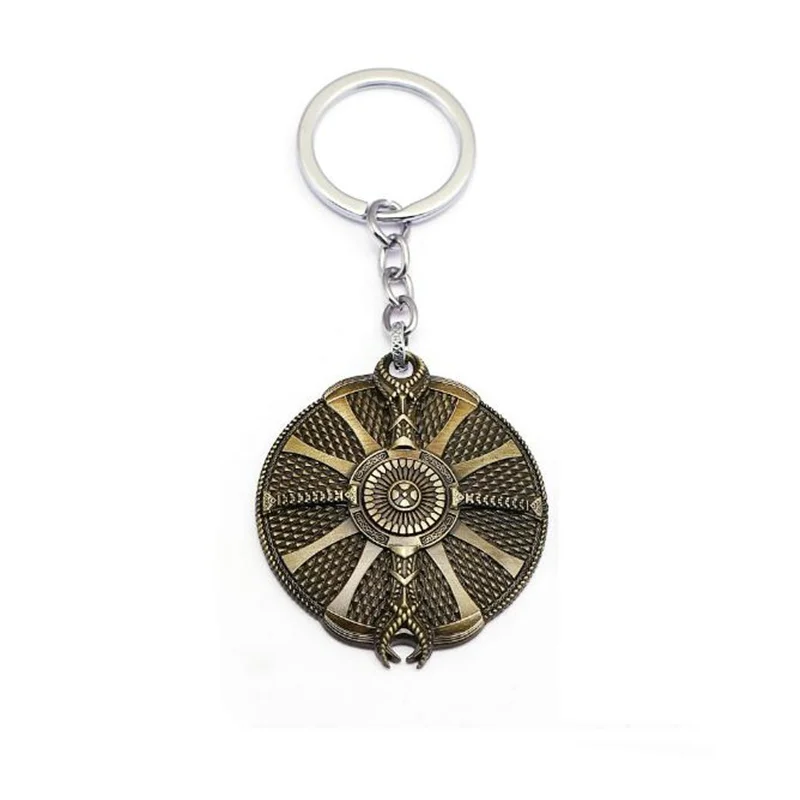 White Игра God of war 4 Kratos Брелок Топор для мужчин и женщин щит брелок portachiavi llaveros для мужчин и женщин Тор, Мстители ювелирные изделия - Цвет: White