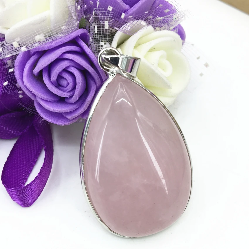 24*36 мм натуральный розовый кристалл камнем халцедон нефриты водослива слеза