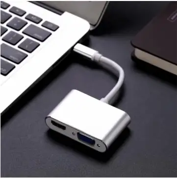 USBC to HDMI 4K 30 Hz VGA Adapter USB 3.1 Type C USB-C Video Converters Adaptor for New Macbook Pro/ Chromebook Pix | Компьютеры и