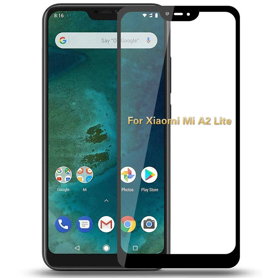 Для Xiaomi Mi A2 Lite закаленное стекло полное покрытие Защита экрана для a2 lite защитная