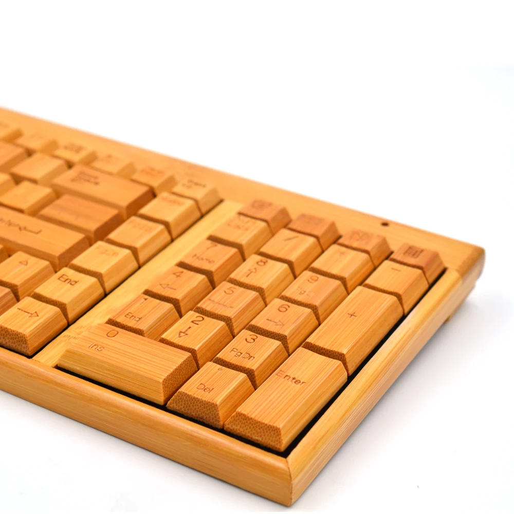 Techase бамбуковый дизайн Ruassian Версия Клавиатура Teclado E мышь Sem Fio деревянная клавиатура и мышь костюм русские буквы Klavye
