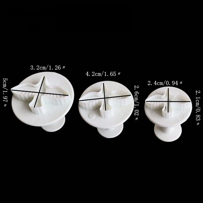 3Pcs/Set Cake Decorative Mold Plastic Pigeon Bird Plunger Cutter Fondant Cookies Decorating Kitchen Baking DIY Tools CT1015 | Дом и сад