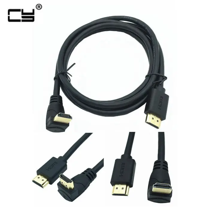 60 Гц 2K * 4K HDMI-2.0 кабель угол 90 градусов вверх и вниз HDMI-кабель 1080P 3D для ТВ ПК
