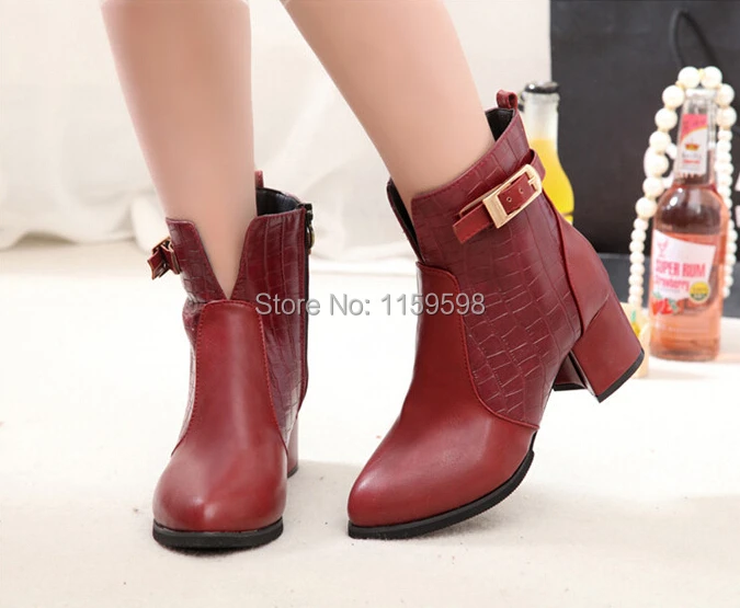 Autumn winter new fashion thick with Martin ankle boots woman pointed sequins side zippers knight and velvet | Обувь