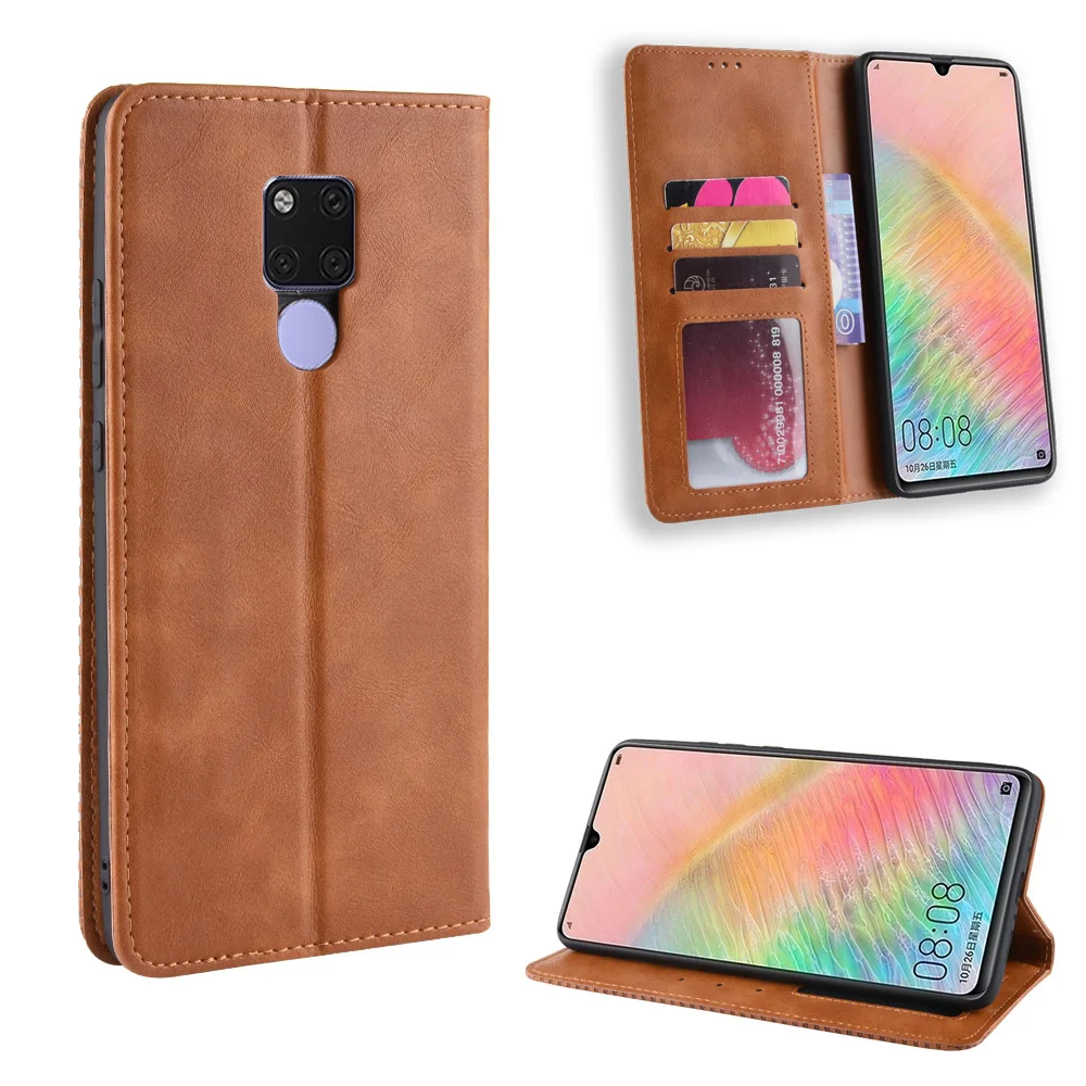 Роскошный тонкий кожаный чехол-книжка в стиле ретро для Huawei Mate 20X чехол-кошелек с