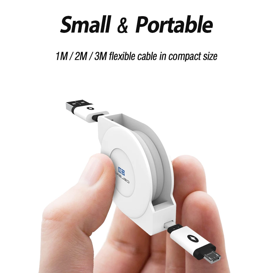 Выдвижной кабель Micro USB 3 м 2 шнур для Samsung Galaxy A3 A5 A6 2016 J3 J5 J7 2017 A7 2018 зарядный
