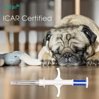(20 шт.лот) 2,12*12 мм 134,2 кГц RFID стеклянная бирка собачий патруль микрочип шприц ICAR сертифицированный ISO чип FDX-B инжектор микрочипа животных