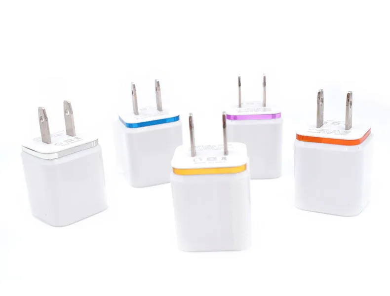 50 шт. x двойной USB зарядное устройство для мобильного телефона 5V2. 1A/1A ЕС США вилка