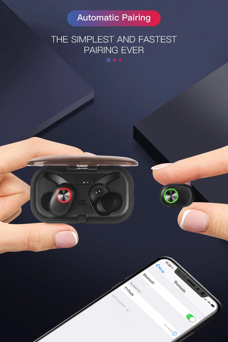 Arlado T1 Pods TWS беспроводные наушники Bluetooth V5.0 гарнитура кнопка управления шумоподавление наушники с зарядным устройством