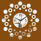 Новые горячие продажи акриловые настенные часы безопасный Современный дизайн 3d Кристальные зеркальные часы домашний Декор Гостиная