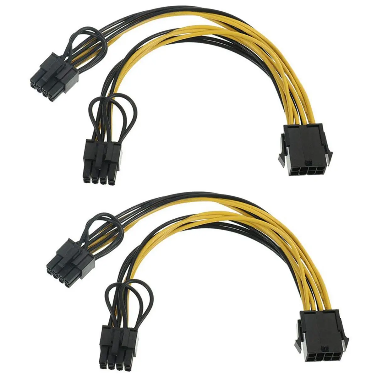 8pin cpu to Images видеокарта двойной PCI E 8Pin (6Pin + 2Pin) кабель питания сплиттер Express Card