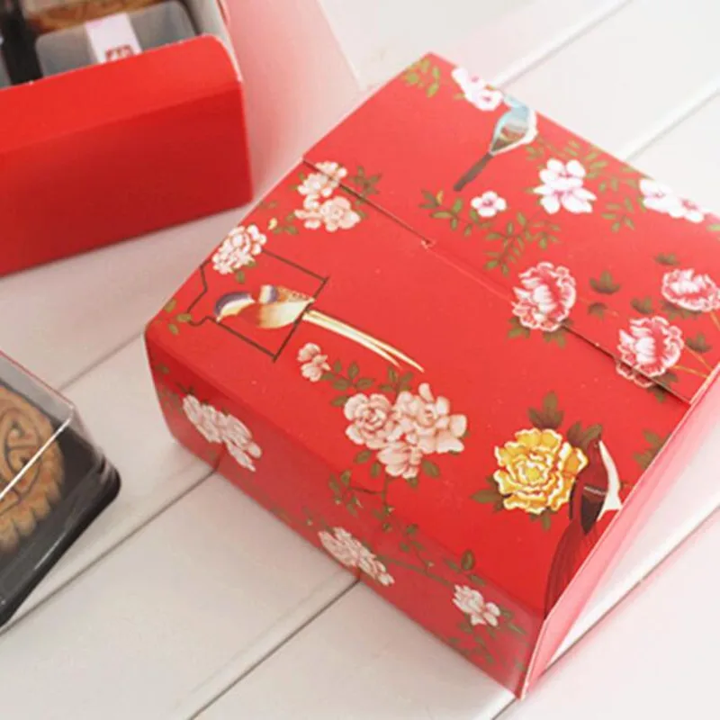 Оптовая продажа 20 шт./лот картонная коробка из красной бумаги для ключей