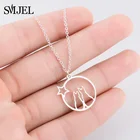 Ожерелье женское SMJEL, из нержавеющей стали, в виде кошки