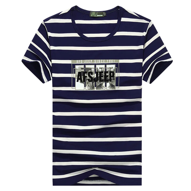 AFS JEEP Brand clothing Мужчины футболка С Коротким Рукавом Хлопок O Шеи Летнее Платье