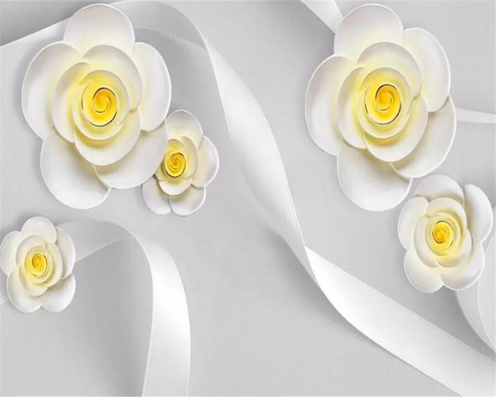Wellyu пользовательские обои papel де parede 3d фотообои выбитый цветок гостиная стерео