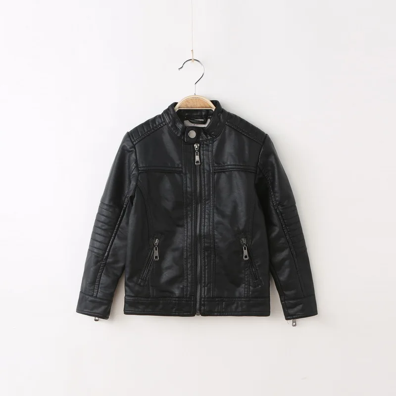 JKP children's clothing autumn and winter leather jacket new Korean boy plus velvet padded pu FPC-95 | Детская одежда и обувь