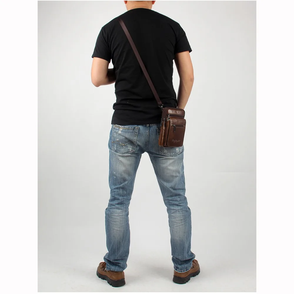 2017 из натуральной кожи Одного Плеча Мешок Сумка мужская носить голову слой