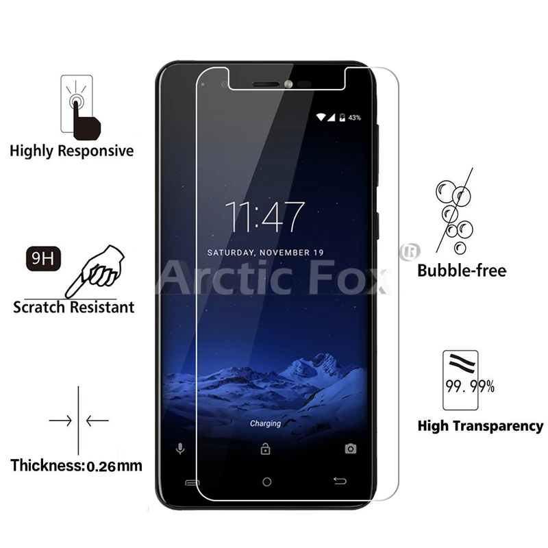 10 Pcs/Lot Premium Tempered Glass For Cubot R9 MT6580 5.0 inch Screen Protector Toughened protective film | Мобильные телефоны и