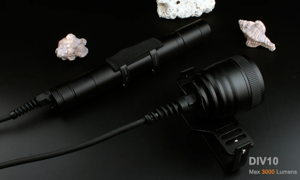 NITESUN DIV10 фонарик для подводного плавания 3* CREE XM-L2 U4 светодиоды Макс 3000лм подводный 200 м водонепроницаемый прожектор для дайвинга батареи