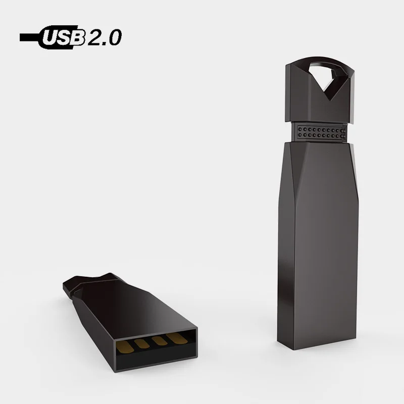 Usb флеш накопитель черного цвета с металлическим u диском 128 Мб 4 ГБ 8 16 32 64 ГБ|USB