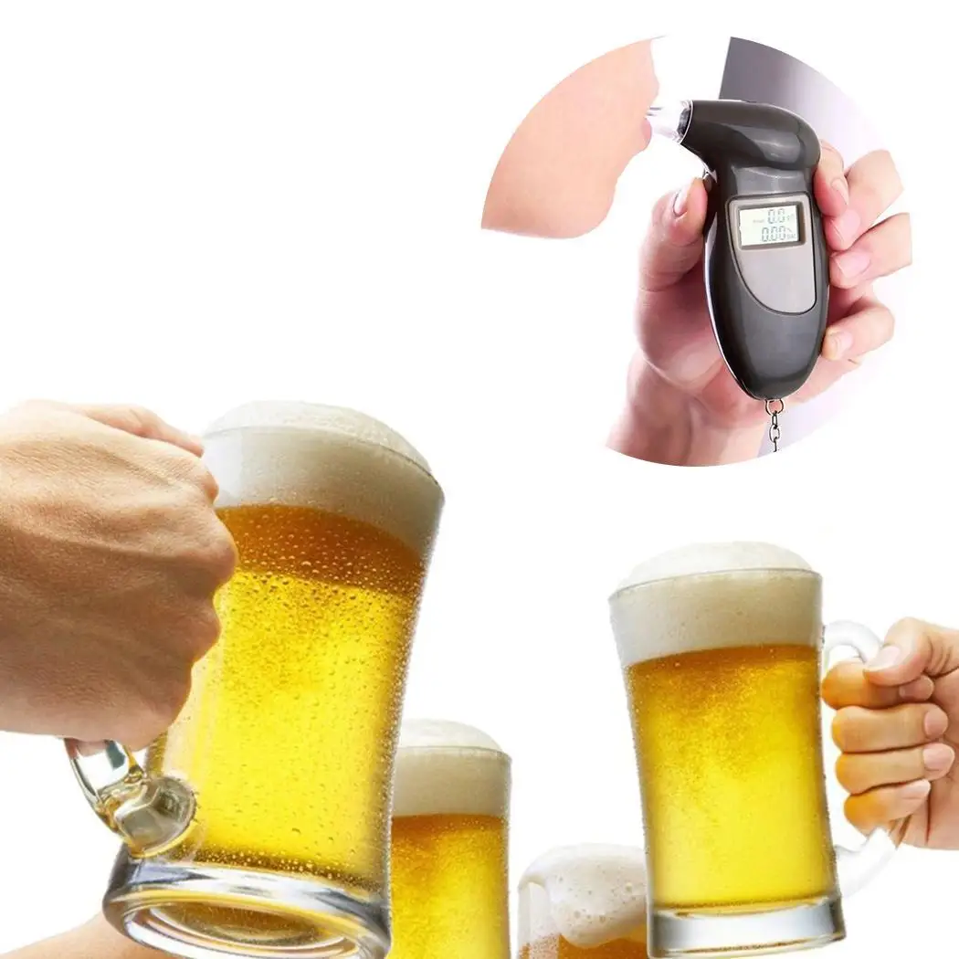 Digital Alcohol Breath Tester Analyzer Detector With Black Gray Keychain 0.01% BAC(0.1g/l) | Автомобили и мотоциклы