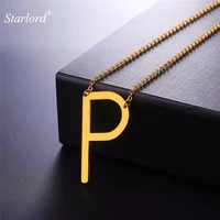 starlord letter p pendantsnecklaces for women men stainless steel necklace personalized lucky gift alphabet jewelry gp2616