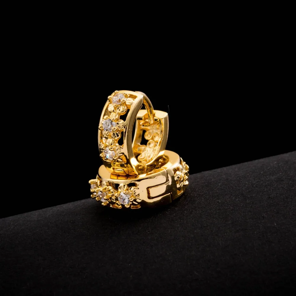 Женские серьги кольца с австрийским фианитом и кристаллом|huggie earrings|earrings huggieshoop