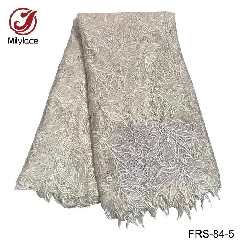 2017 качество гарантировано нигерийское гипюровое кружево Королевский синий шнур