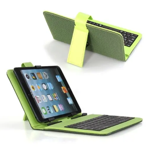 Зеленый чехол Keybaord подставка для 7 дюймов Micro USB Tablet MID|cover stand|keybaord casestand for |
