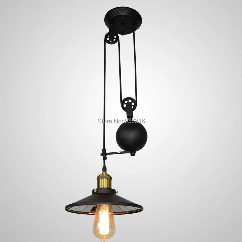 Винтажный железный подвесной светильник в стиле лофт регулируемая проволочная