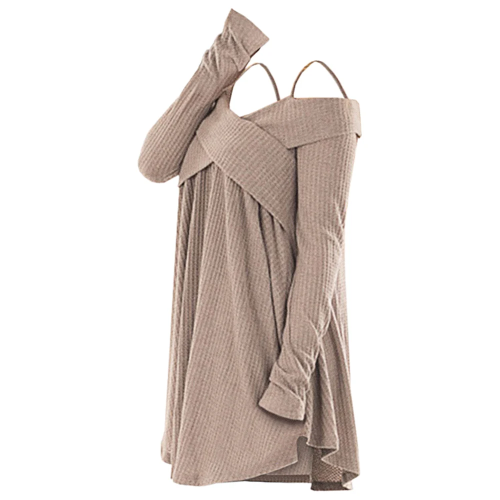 Wonder 2019 new Sweater Women Pullover Cold Shoulder Crisscross Sweaters Long Sleeve Autumn Tunic Female Pull S-XXL | Женская одежда