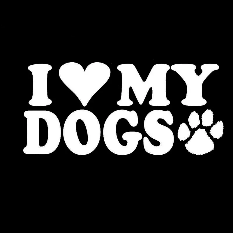 17 8 см * 4 I Heart My Dogs Love Paw Puppy светоотражающие автомобильные наклейки украшения для