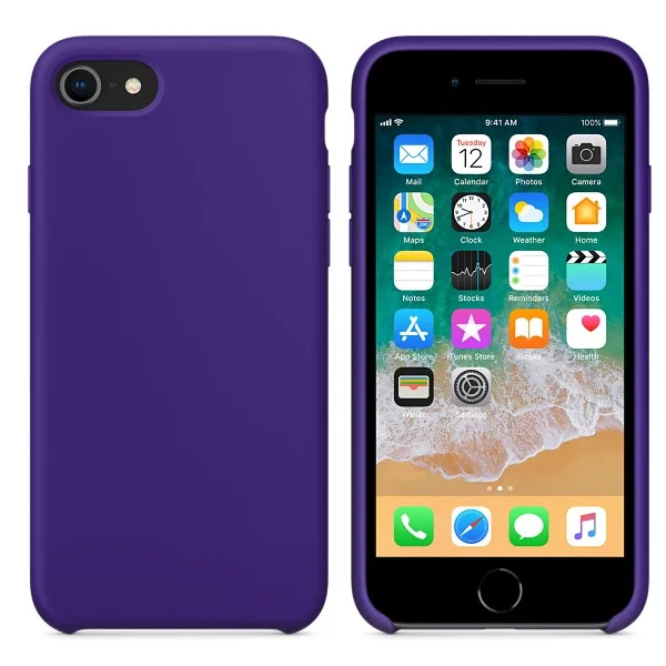 Официальные силиконовые чехлы для iPhone 7Plus 6 6S 7 8 Plus с логотипом силиконовый чехол для iPhone 10 X XR XS Max в розничной упаковке - Цвет: 20