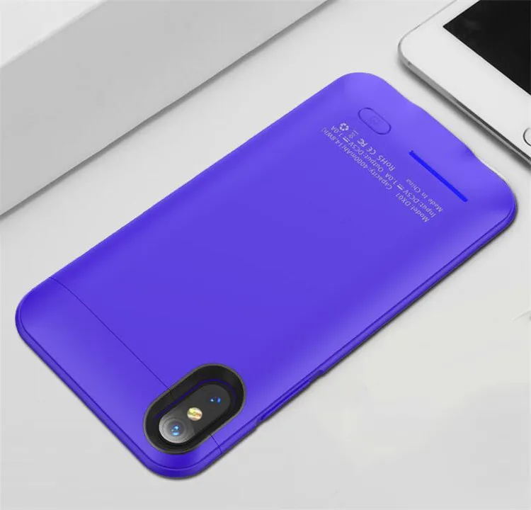 Тонкий 4000 mAh аккумулятор зарядное устройство чехол для iPhone X XS внешний резервный