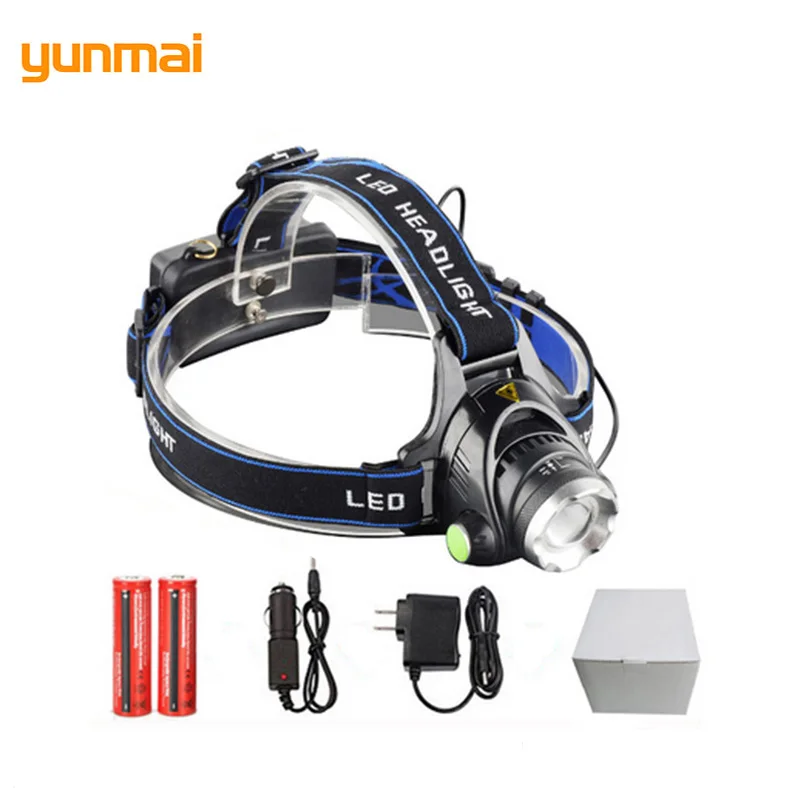 Светодиодный налобный фонарь регулируемый уличный перезаряжаемый для рыбалки