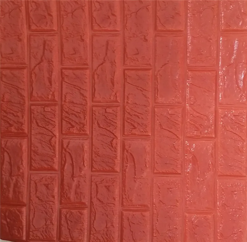 light red 60X60 см 5 шт. 3D кирпичные настенные наклейки обои Декор Пена водонепроницаемое покрытие для стен обои для детей гостиная фон сделай сам - Цвет: light red