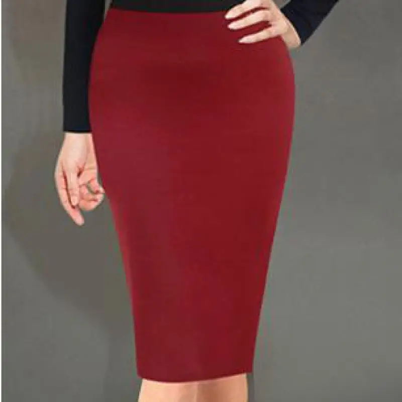 Горячие красное платье для Для женщин офисные хлопок Bodycon элегантный карандаш