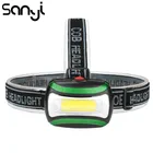 Налобный фонарь SANYI, светодиодный с 3 режимами работы и питанием от 3 батарей AAA, 3800 люмен